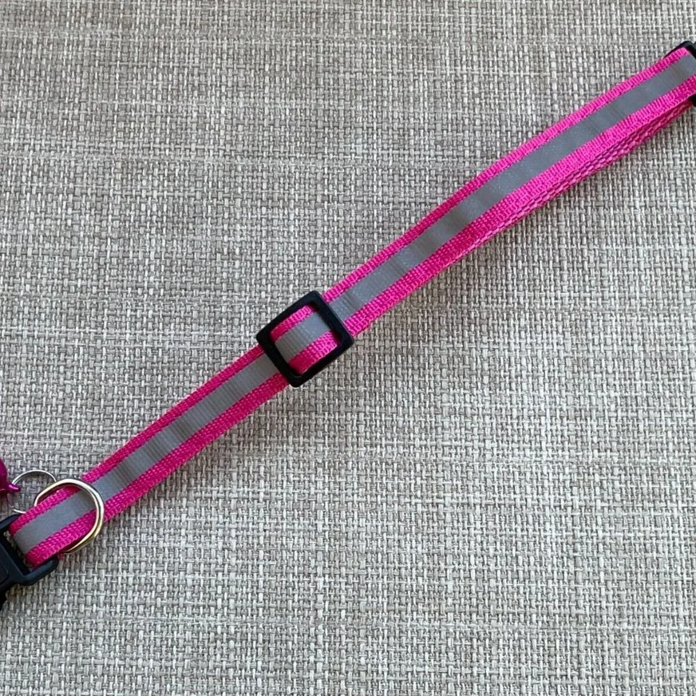 Cat Collar With Bell Rose Red Reflective Breakaway Nylon Cat Safety Collar Adjus